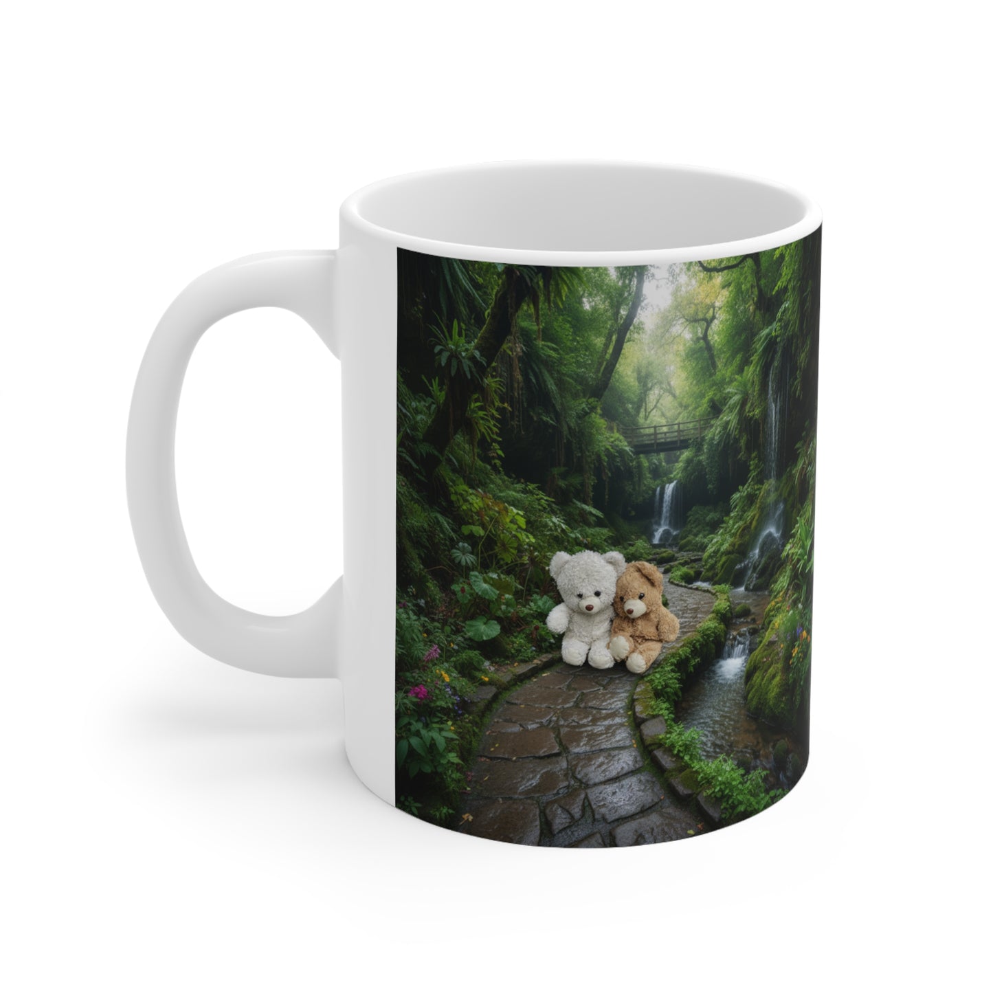 Teddy On Tour – Brownie and Whitie in Shanklin Isle of Wight Ceramic Coffee Cup