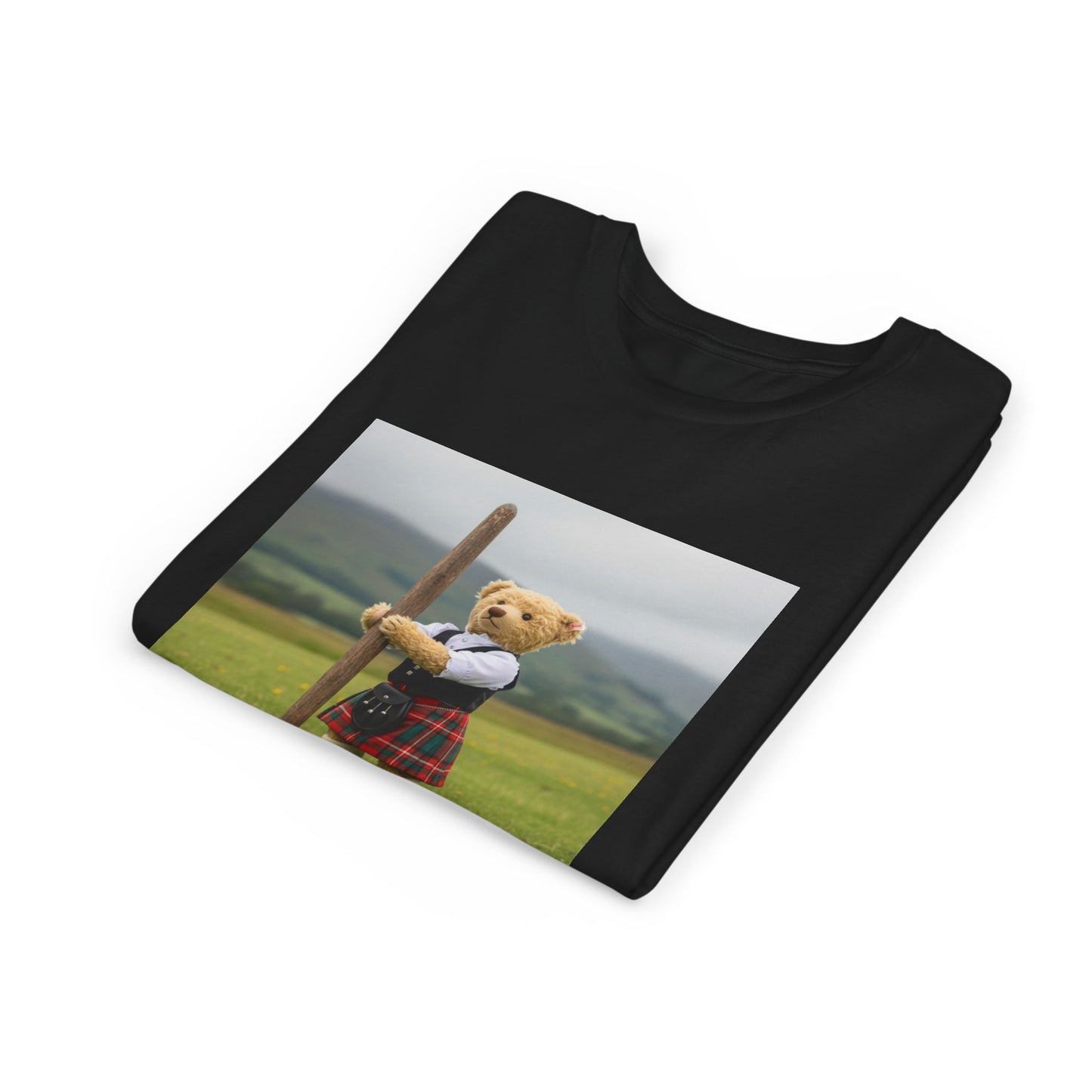Teddy On Tour – Olly in Scotland Youth Short Sleeve Tee