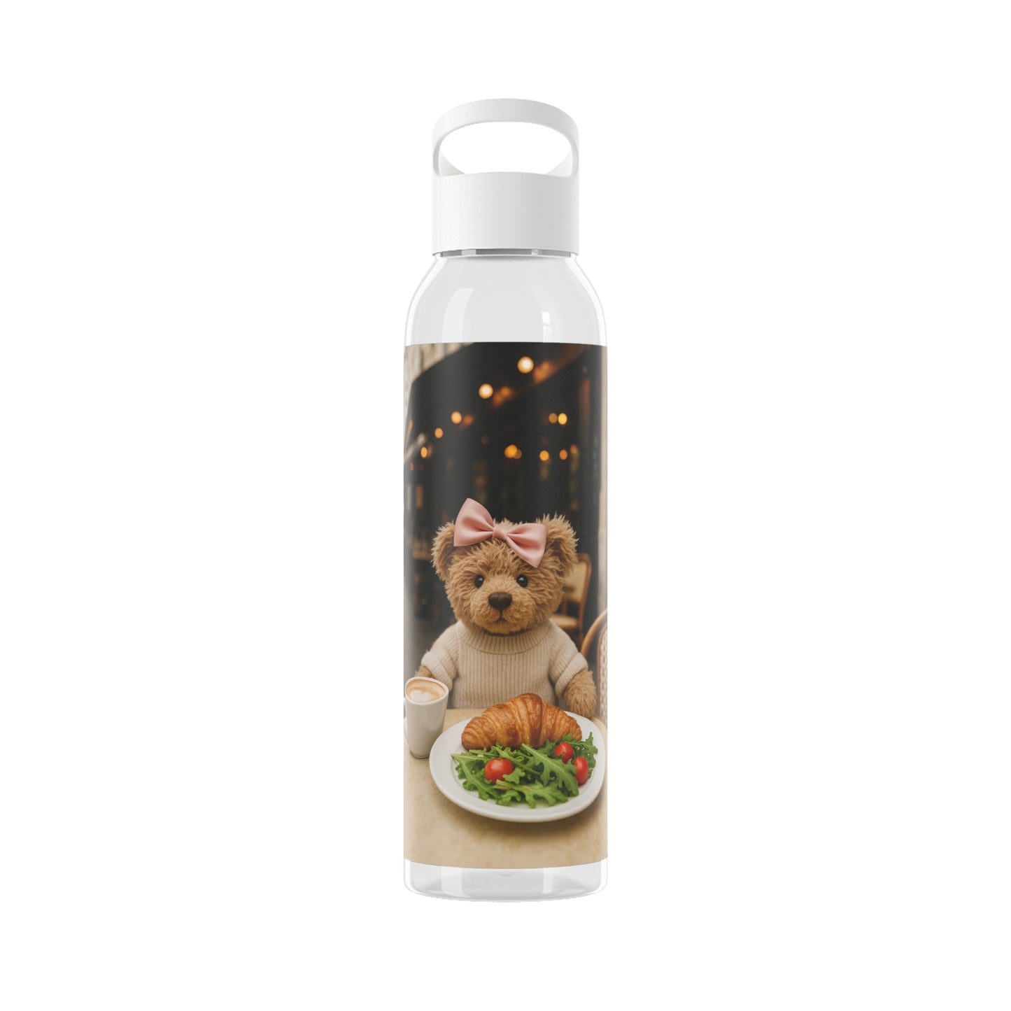 Teddy on Tour Luna in Paris Sky Water Bottle