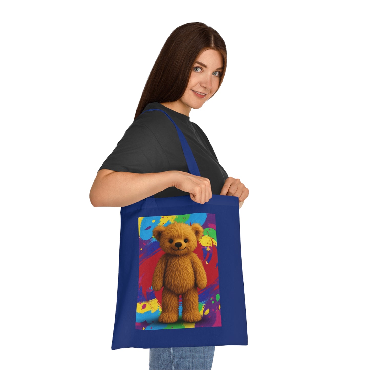 Teddy On Tour Cotton Tote Bag