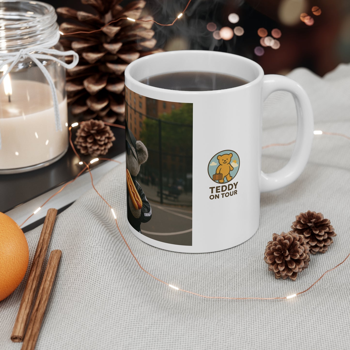Teddy On Tour – Hudson in New York Ceramic Coffee Cup