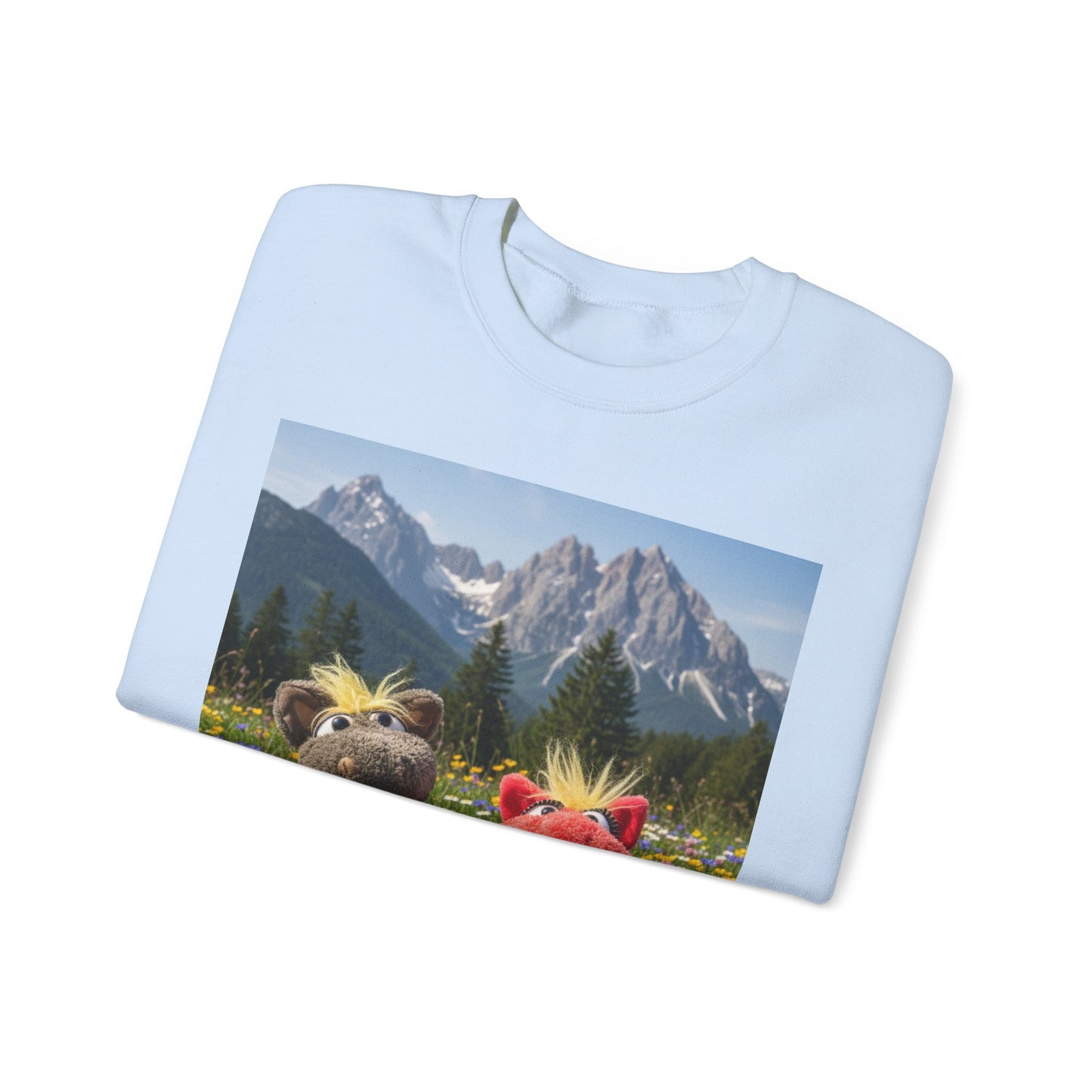 Teddy On Tour – Octey and Elsie in Seefeld-in-Tirol Austria Adult Unisex Heavy Blend™ Crewneck Sweatshirt