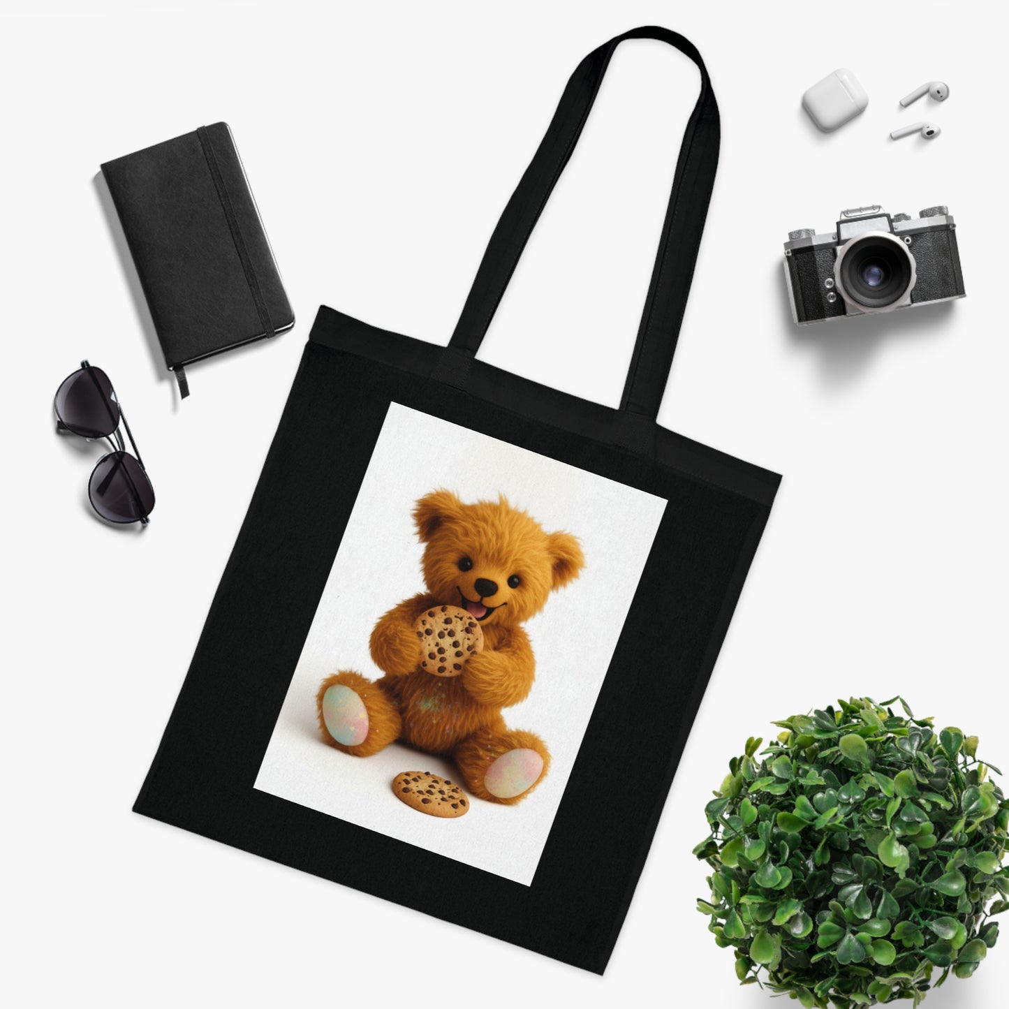 Teddy On Tour Cotton Tote Bag