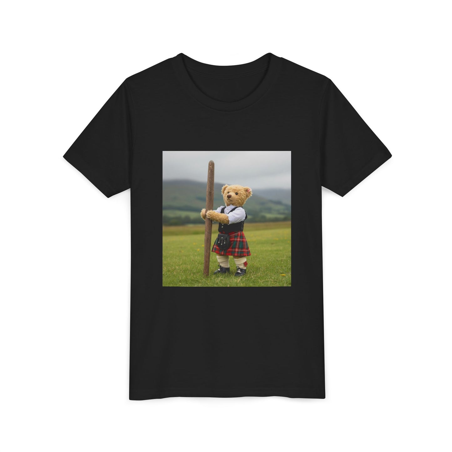 Teddy On Tour – Olly in Scotland Youth Short Sleeve Tee