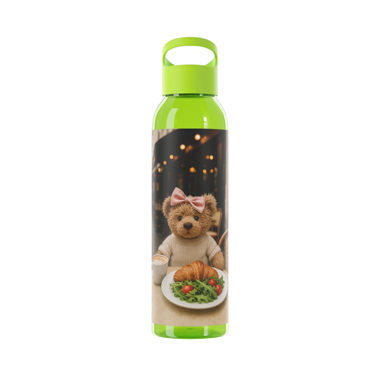 Teddy on Tour Luna in Paris Sky Water Bottle