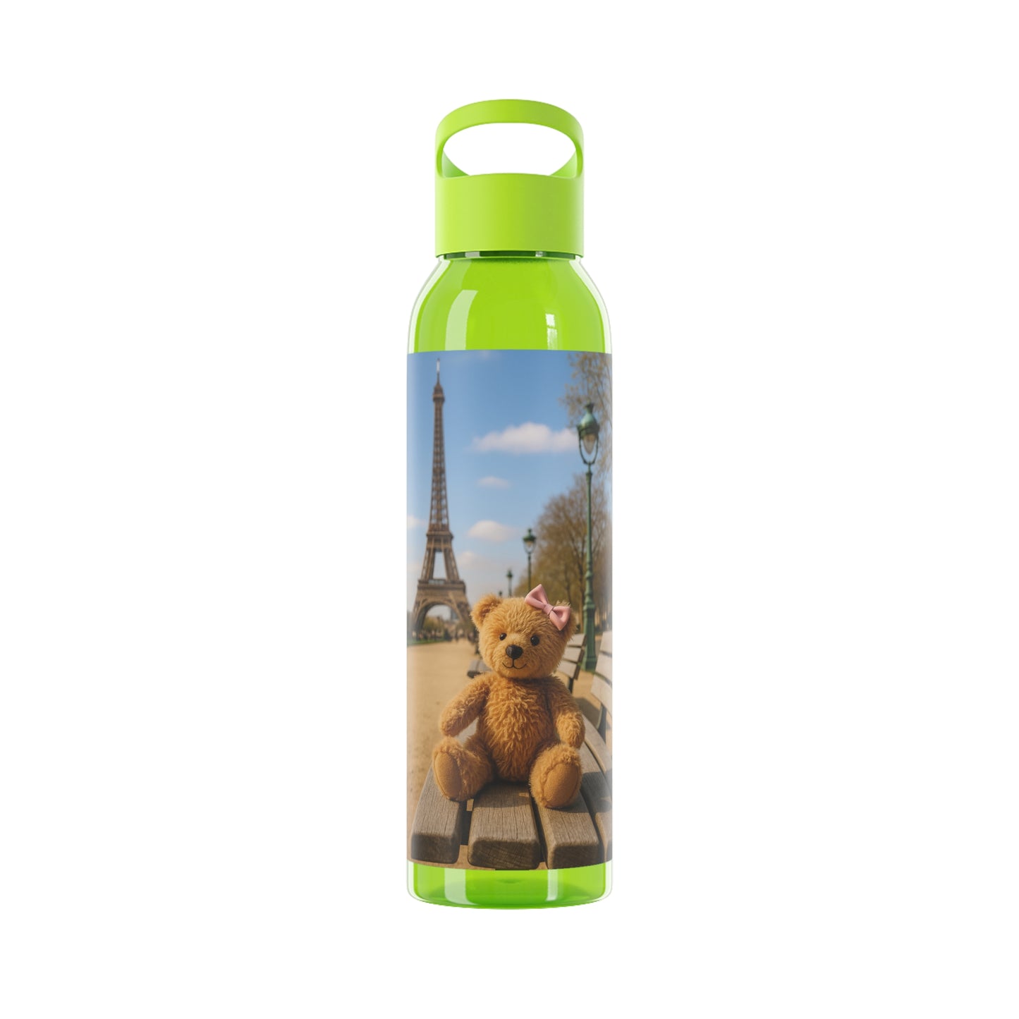 Teddy on Tour Luna in Paris Sky Water Bottle