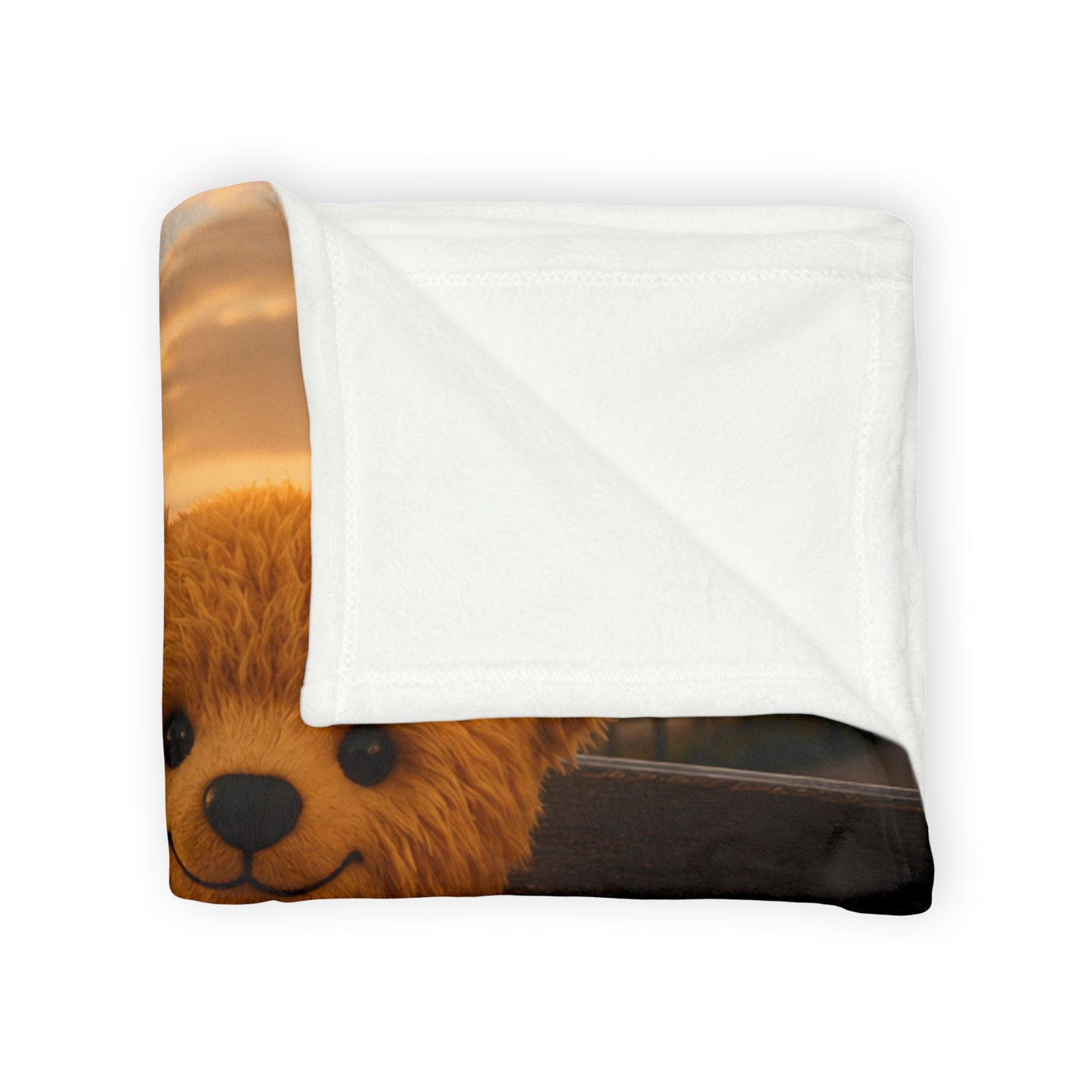 Teddy On Tour Teddy Sunset Soft Polyester Blanket (look for a matching cushion)