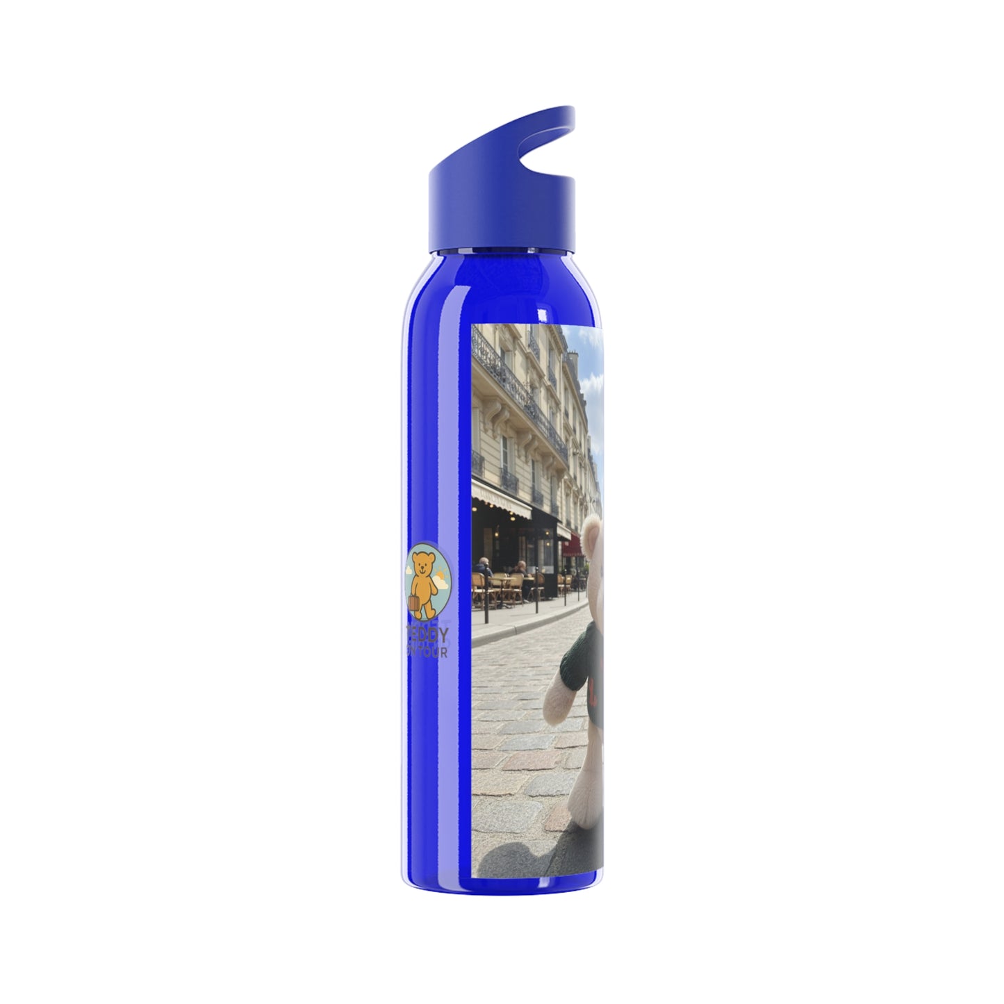 Teddy on Tour Gilbert in Paris Sky Water Bottle