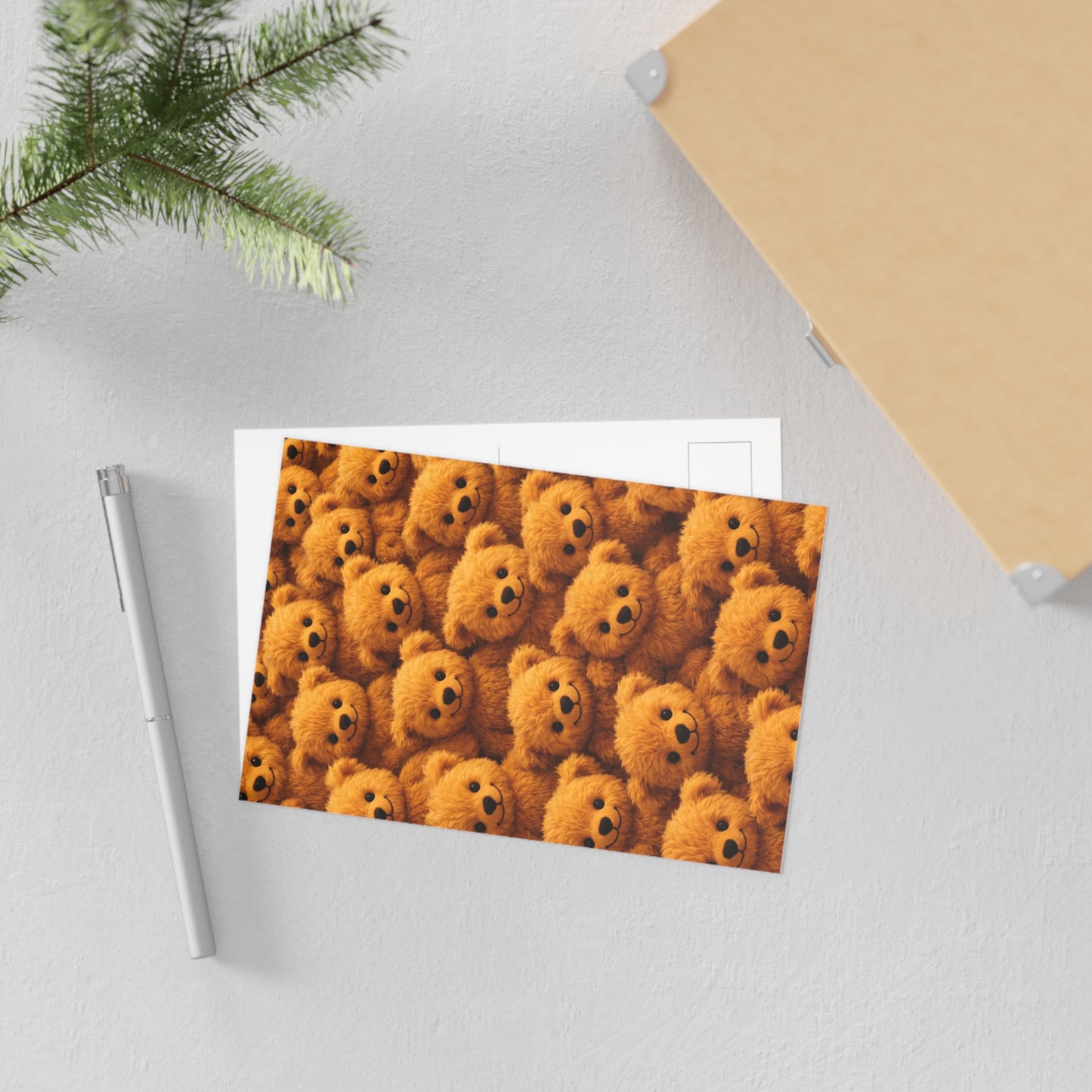 Teddy On Tour Stationery Fine Art Postcards