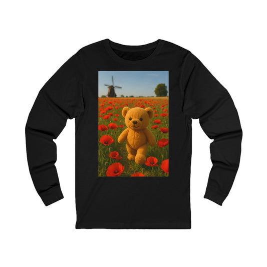 Teddy on Tour Travel Unisex Jersey Long Sleeve Tee