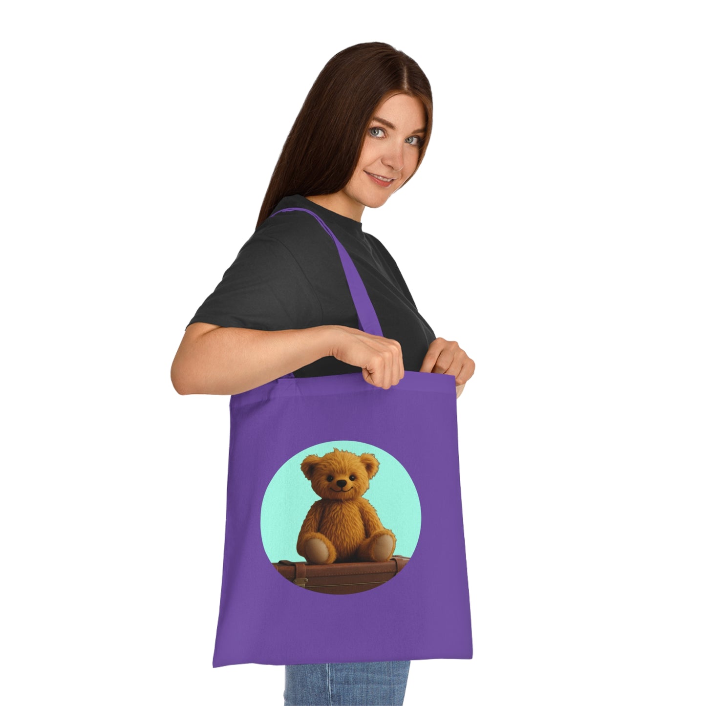 Teddy On Tour Cotton Tote Bag