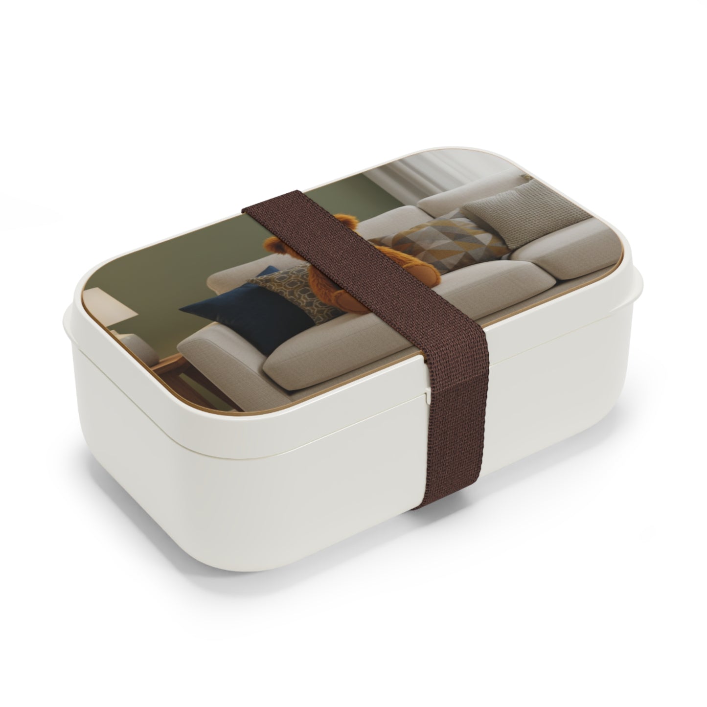 Teddy on Tour Teddy on the couch 2 Bento lunchbox ( find a matching water bottle )