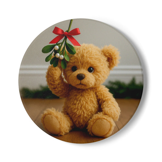 Teddy on Tour Christmas 2025 Ceramic Coaster 2