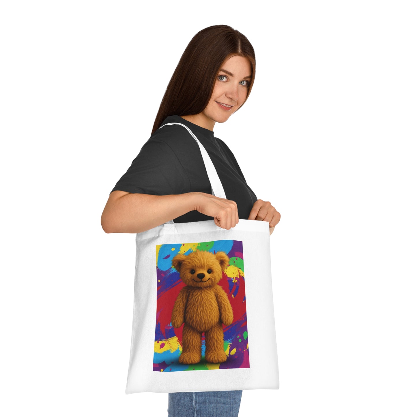 Teddy On Tour Cotton Tote Bag