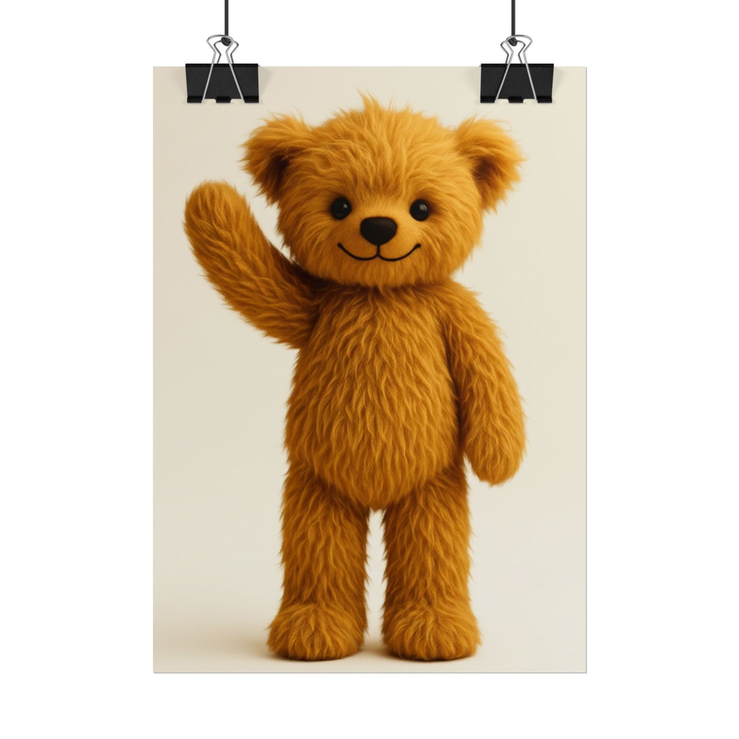 Teddy On Tour Teddy waving poster Rolled Posters