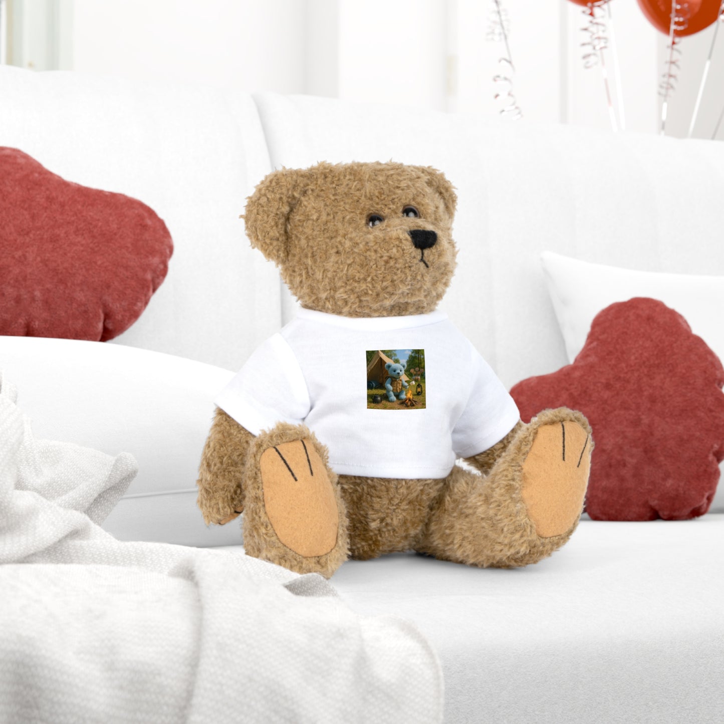 Teddy On Tour – Indigo goes camping Plush Toy with T-Shirt