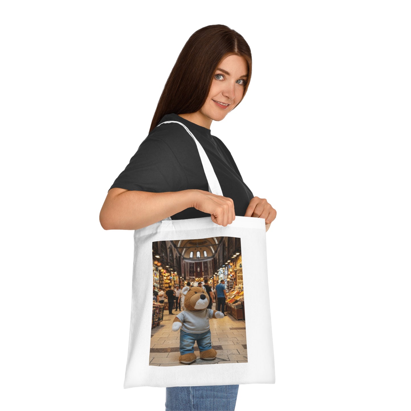 Teddy On Tour – Big Billy in Turkiye Cotton Tote Bag