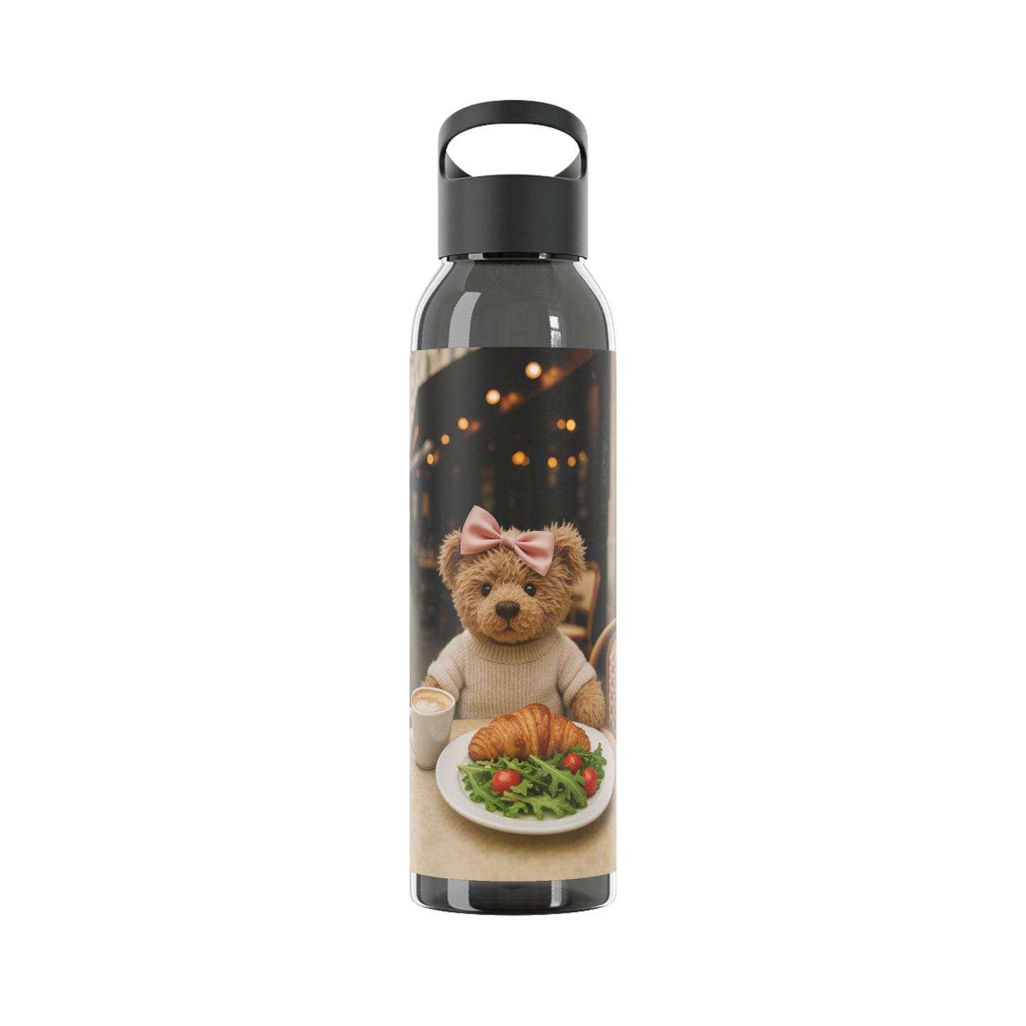 Teddy on Tour Luna in Paris Sky Water Bottle