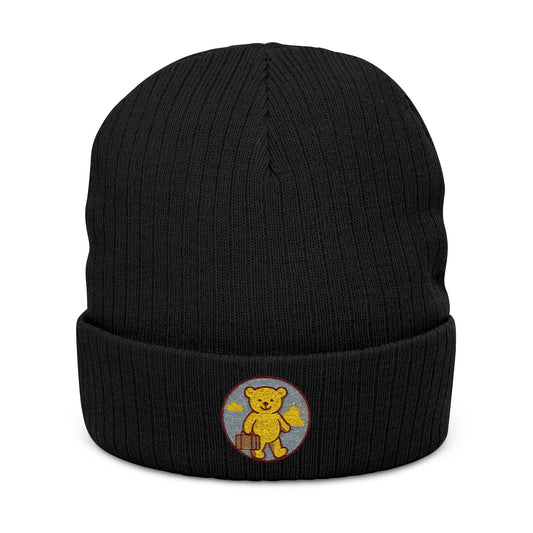 Teddy On Tour Clothing Ribbed Knit Beanie (Embroidery)