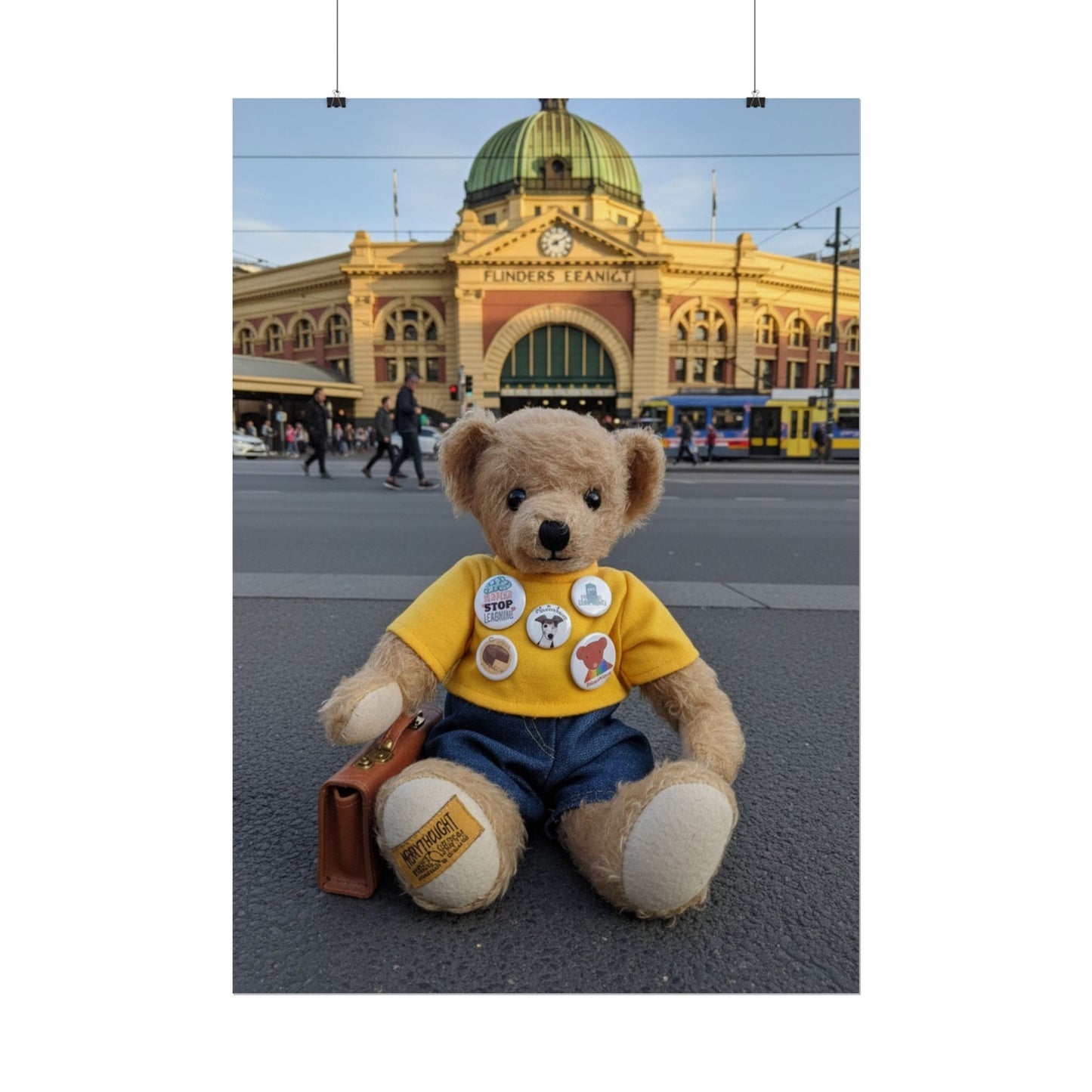 Teddy on Tour Ralphie in Melbourne Rolled Posters