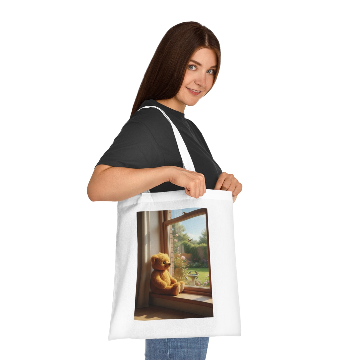 Teddy On Tour Cotton Tote Bag