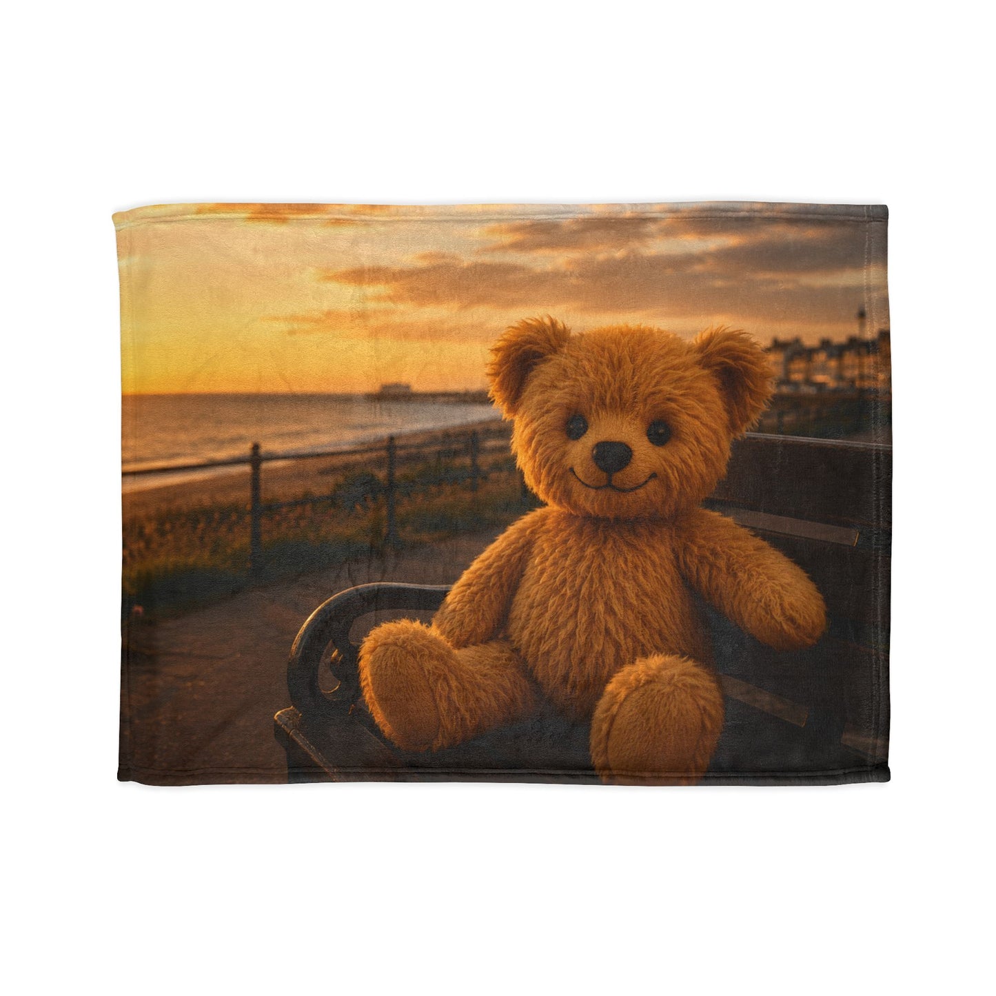 Teddy On Tour Teddy Sunset Soft Polyester Blanket (look for a matching cushion)