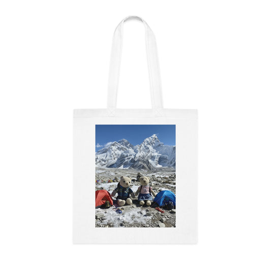 Teddy On Tour – TB and Pippa Climb Everest Cotton Tote Bag