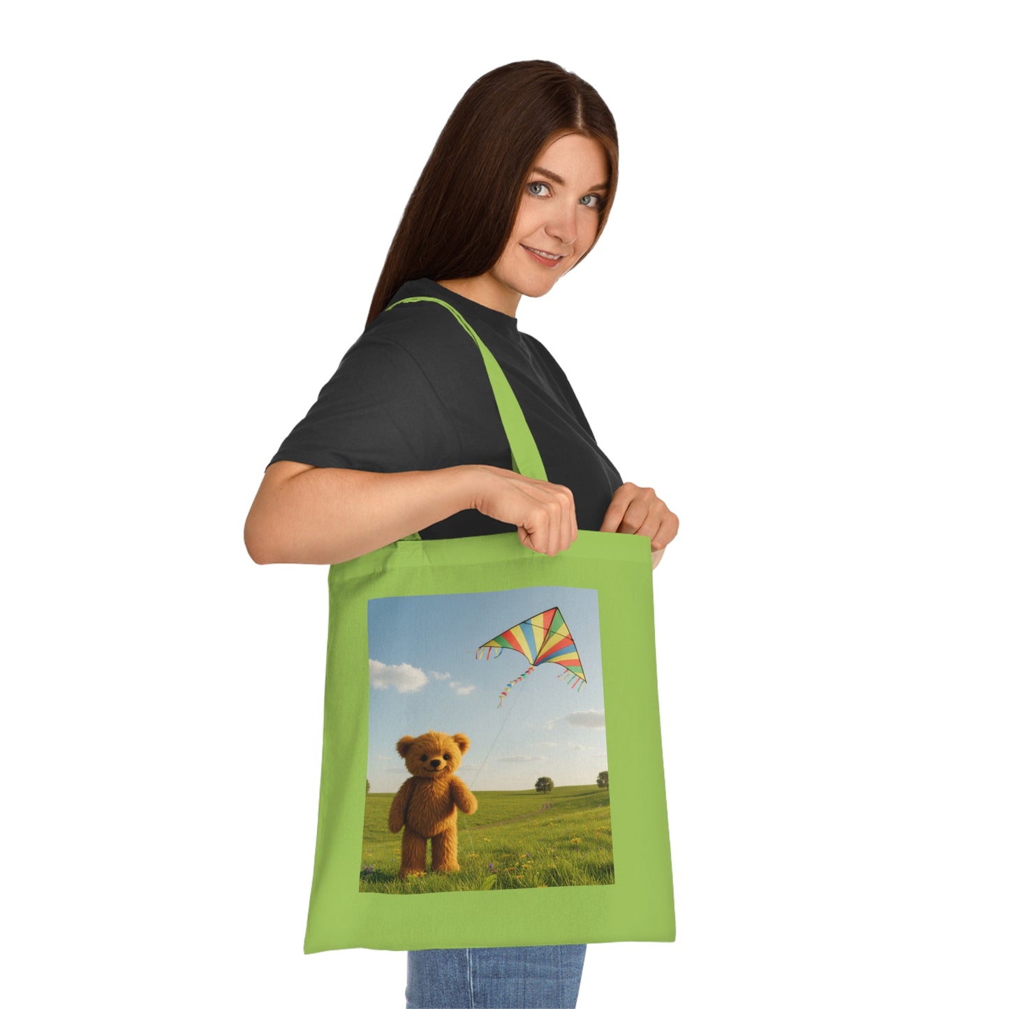 Teddy On Tour Cotton Tote Bag