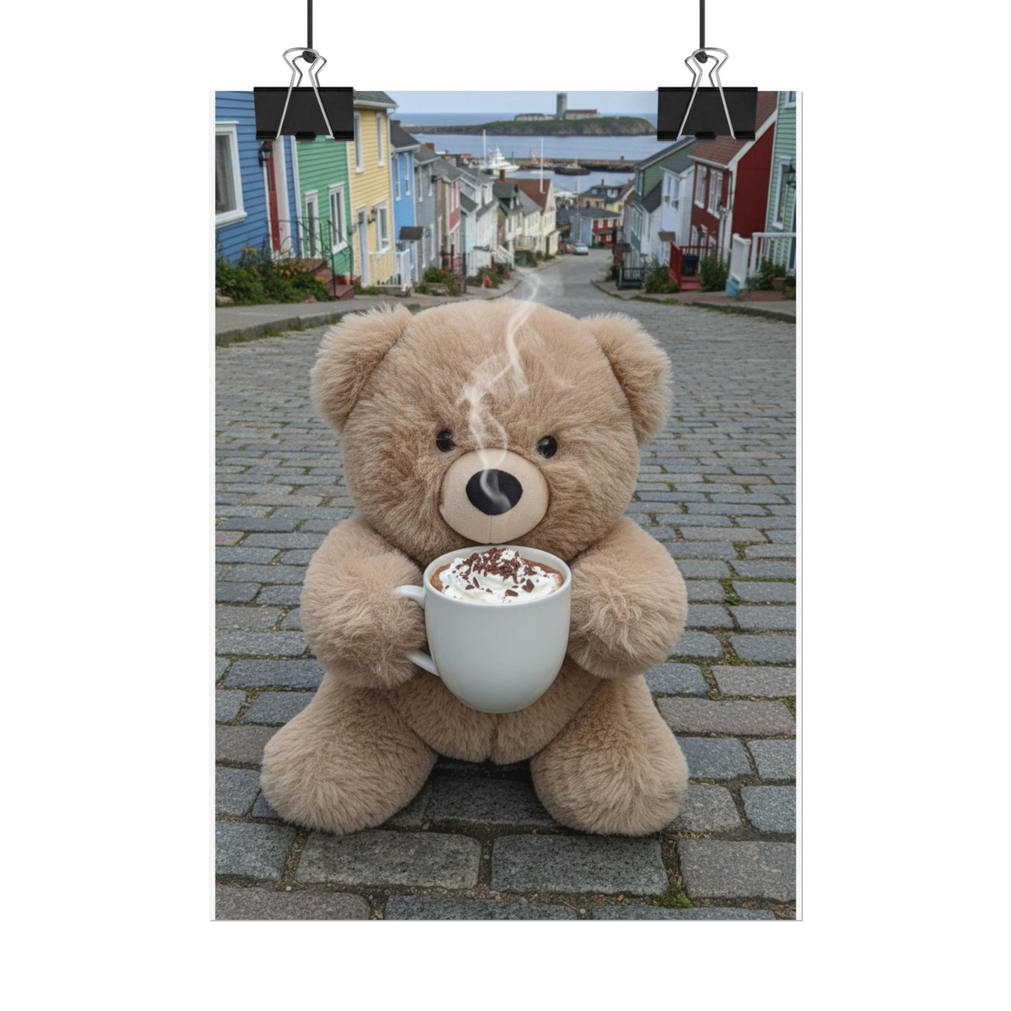 Teddy on Tour Fluffy in Newfoundland Rolled Posters