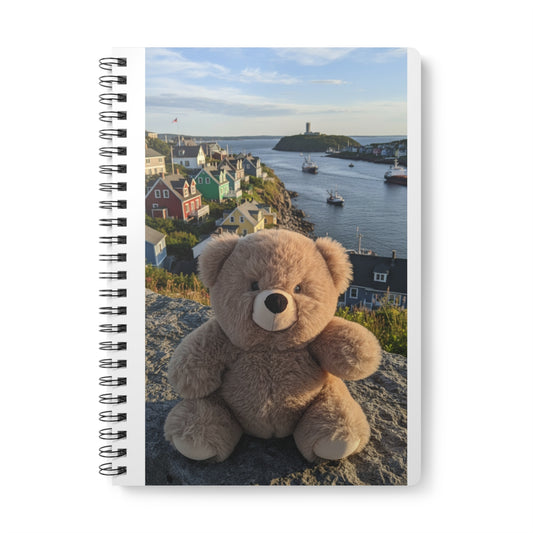 Teddy On tour Fluffy in Newfoundland Softcover Notebook, A5