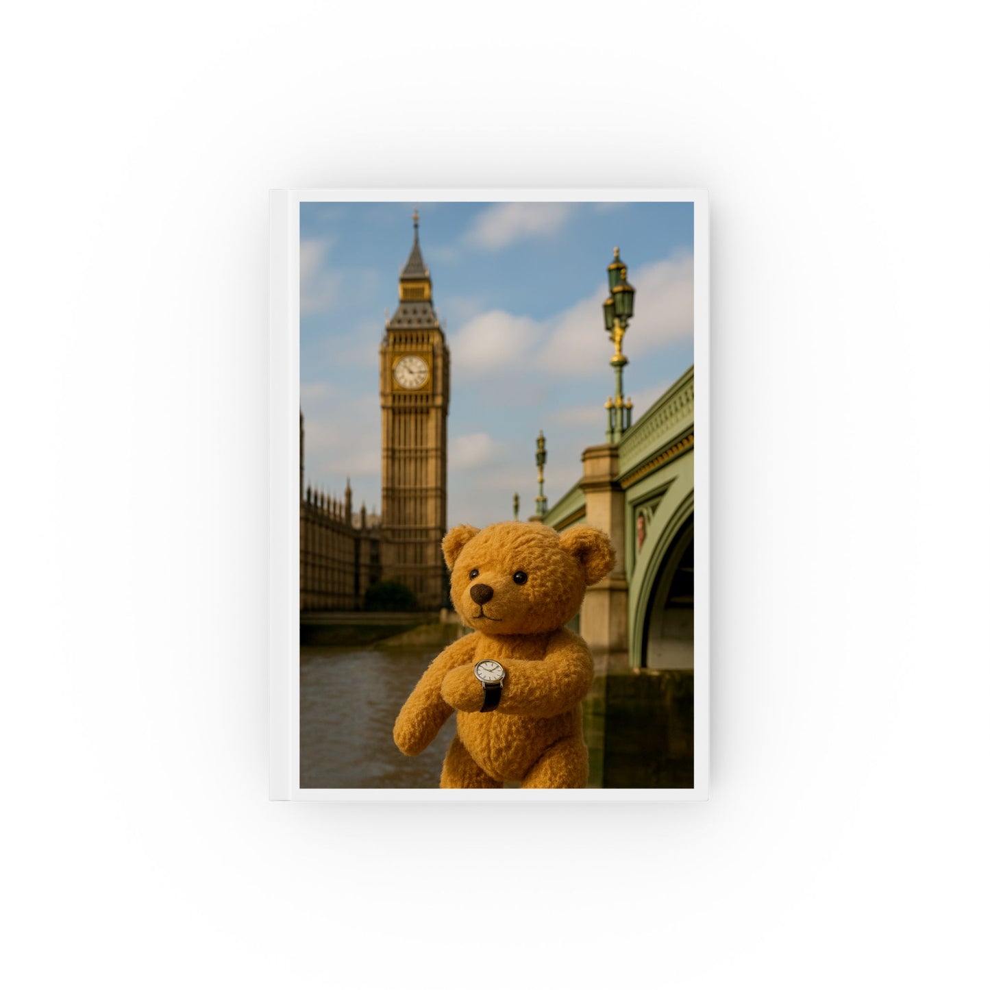 Teddy on Tour Adventure Gallery Landmark Hard Backed Journal