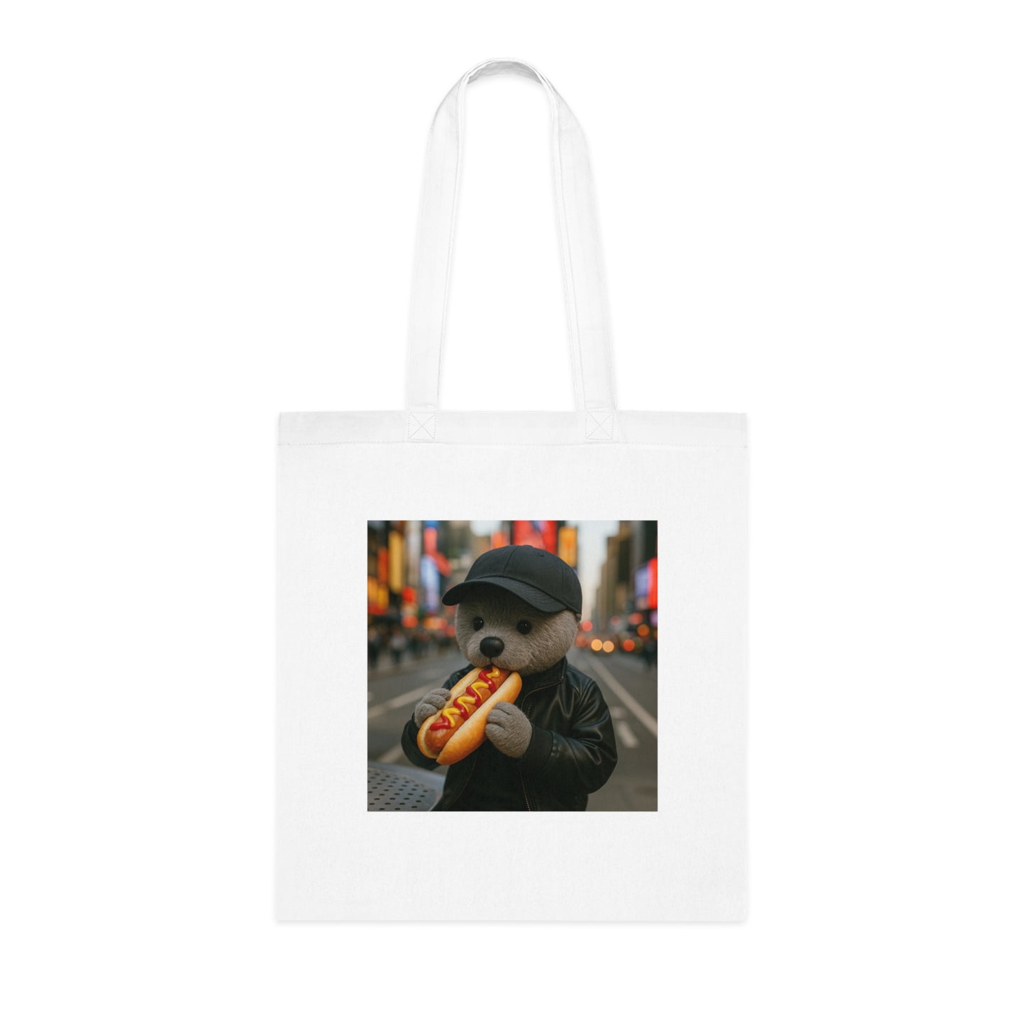 Teddy On Tour – Hudson New York Cotton Tote Bag