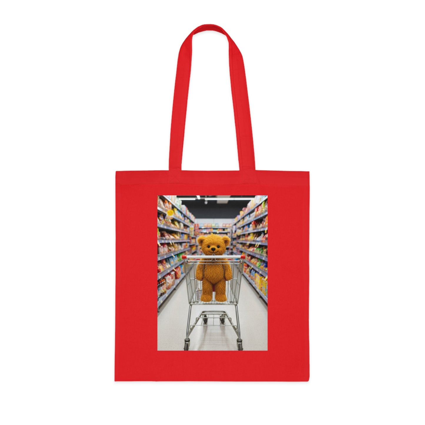 Teddy On Tour Cotton Tote Bag