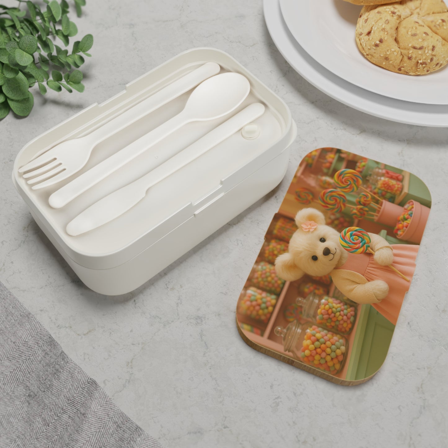 Teddy on Tour Bella in the sweet shop Bento Lunch Box