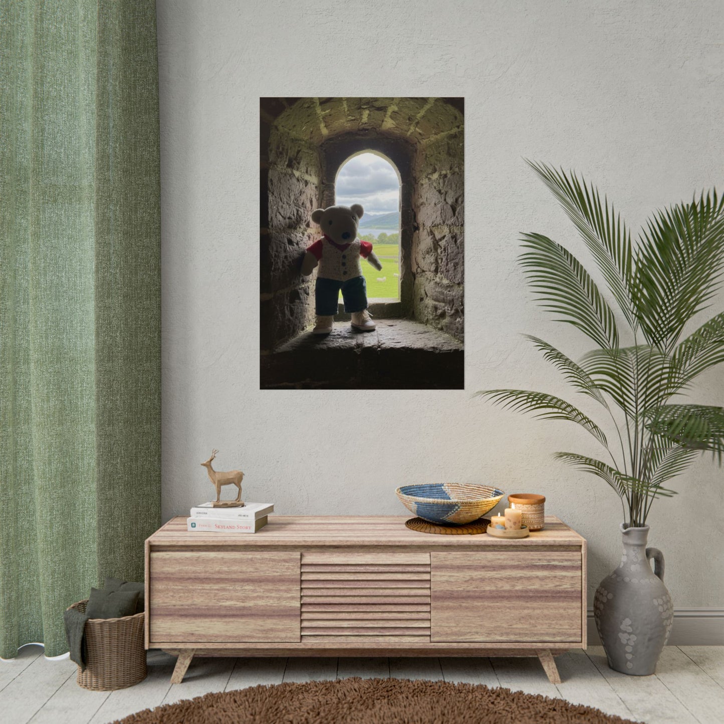 Teddy On Tour Andrew in Scotland Rolled Posters