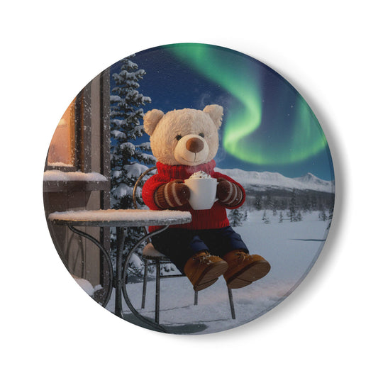 Teddy on Tour Christmas 2025 Ceramic Coaster 12