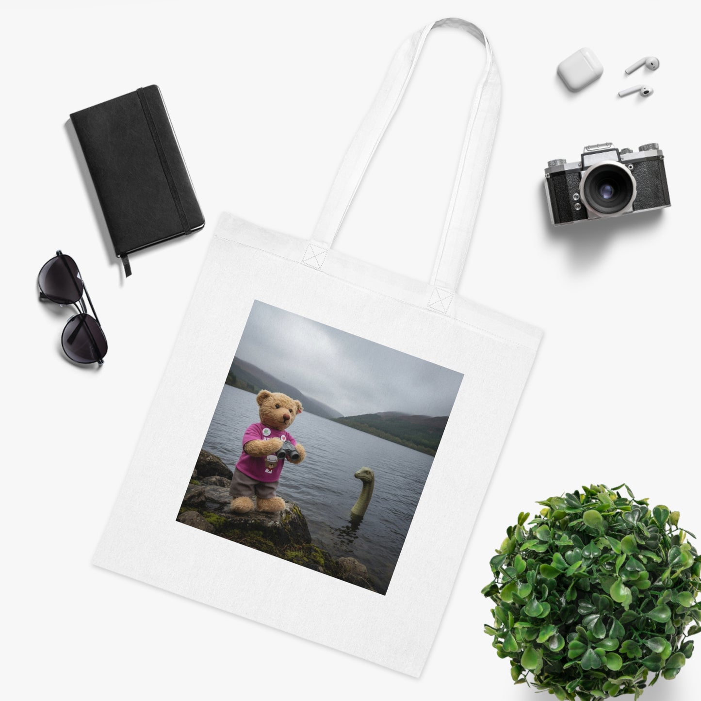 Teddy On Tour – Olly in Scotland Cotton Tote Bag