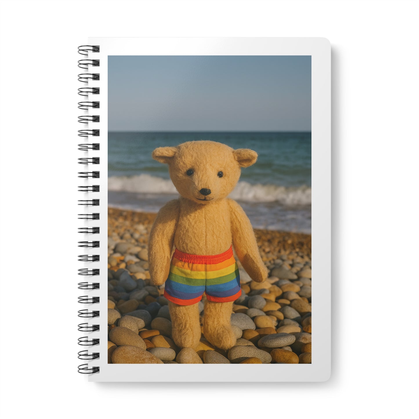 Teddy On tour Bexhill Wire bound Softcover Notebook, A5