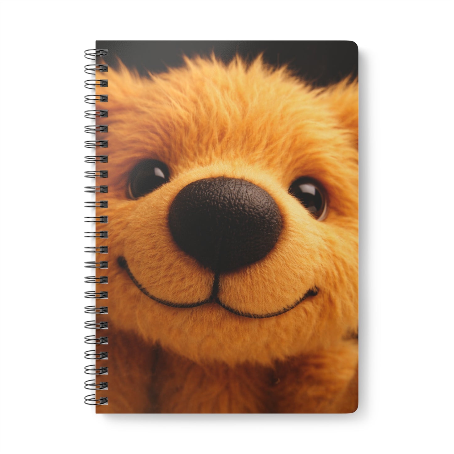 Teddy On tour Close Up Scruffy Teddy Softcover Notebook, A5