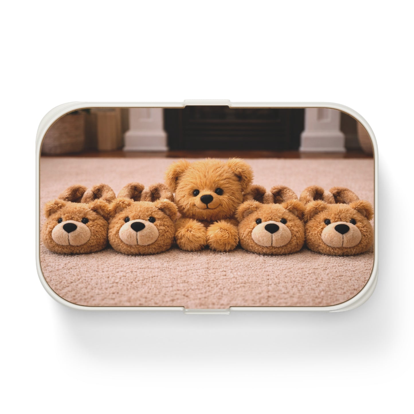 Teddy on Tour Teddy in the slippers Bento lunchbox ( find a matching water bottle )