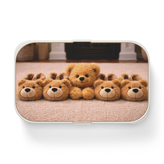 Teddy on Tour Teddy in the slippers Bento lunchbox ( find a matching water bottle )