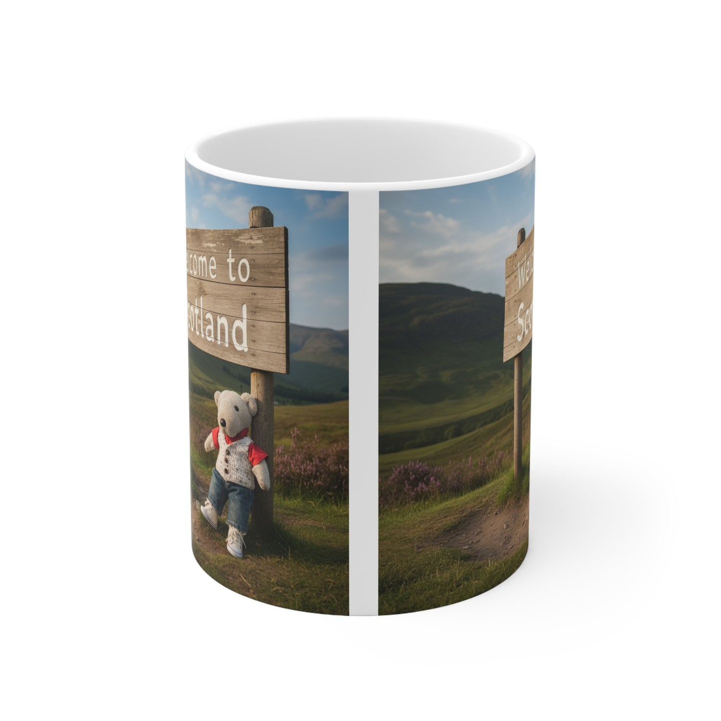 Teddy On Tour – Andrew in Scotland Ceramic Coffee Cup