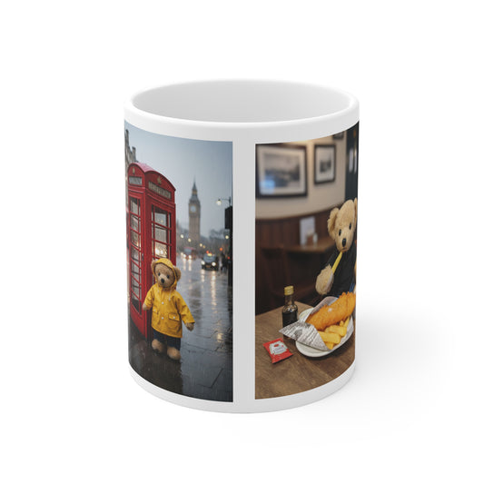 Teddy On Tour – Ralphie in London Ceramic Coffee Cup