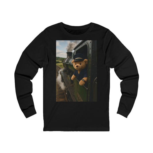 Teddy on Tour Steam Train Unisex Jersey Long Sleeve Tee