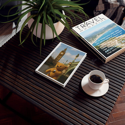 Teddy on Tour Adventure Gallery Landmark Hard Backed Journal