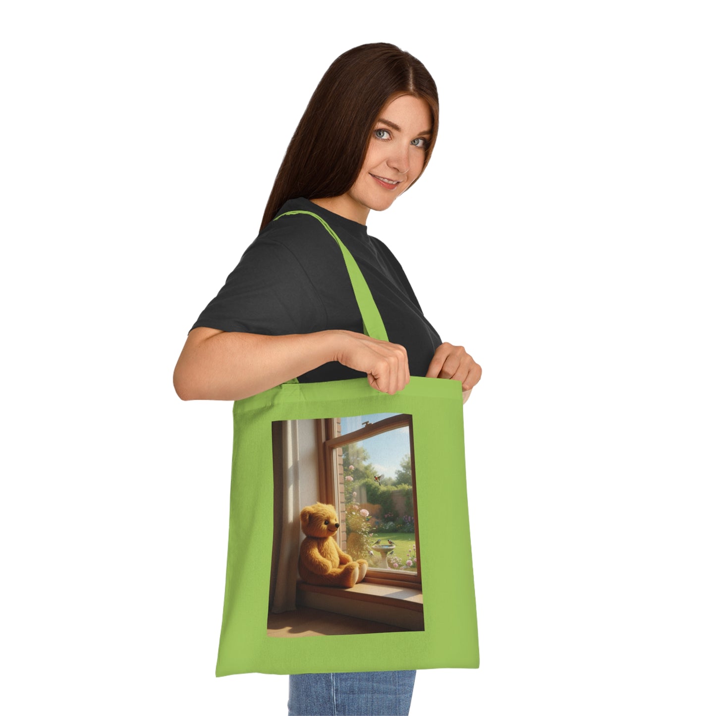 Teddy On Tour Cotton Tote Bag