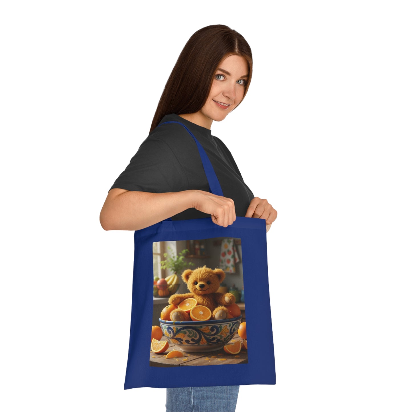 Teddy On Tour Cotton Tote Bag