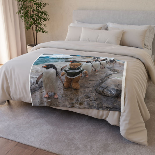 Teddy On Tour Harry at the Zoo Soft Polyester Blanket