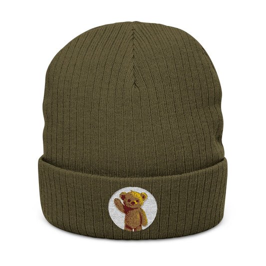 Teddy On Tour Clothing Ribbed Knit Beanie (Embroidery)