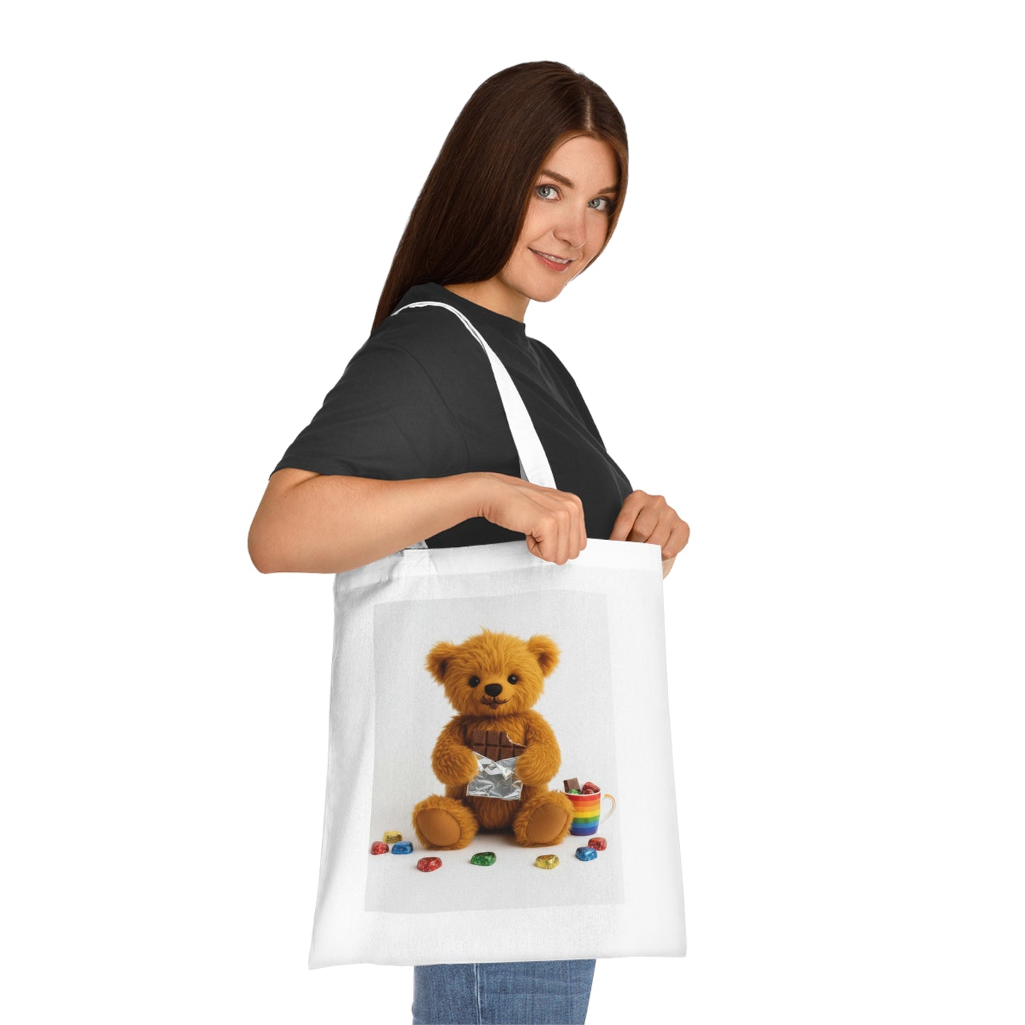 Teddy On Tour Cotton Tote Bag